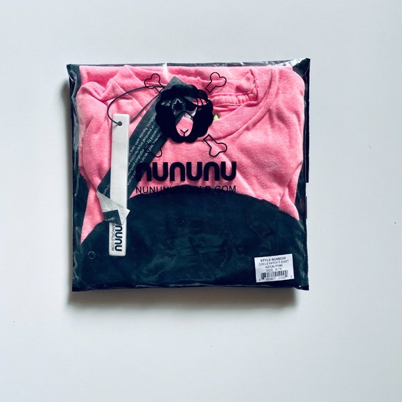 Nununu Circle Patch Long-Sleeved T-Shirt Pink - Picture 3 of 5